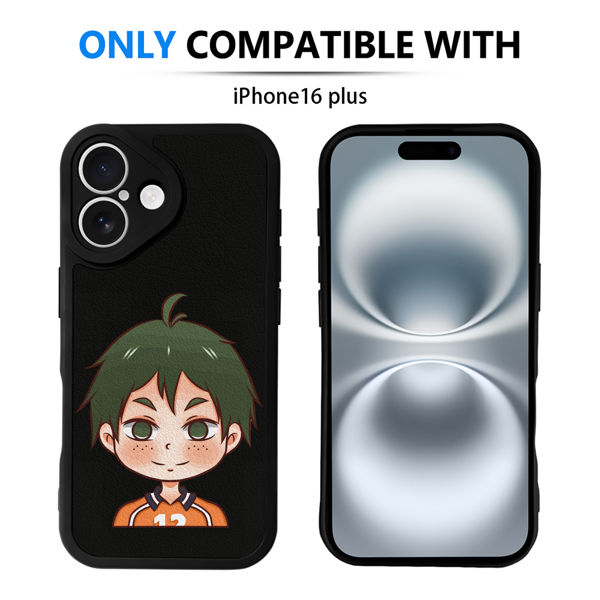 （画像用） ハイキュー!! Haikyu!! 【iPhone 16シリーズ対応】シリコンスマホケース（レザー調） 材質：シリコン